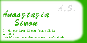 anasztazia simon business card